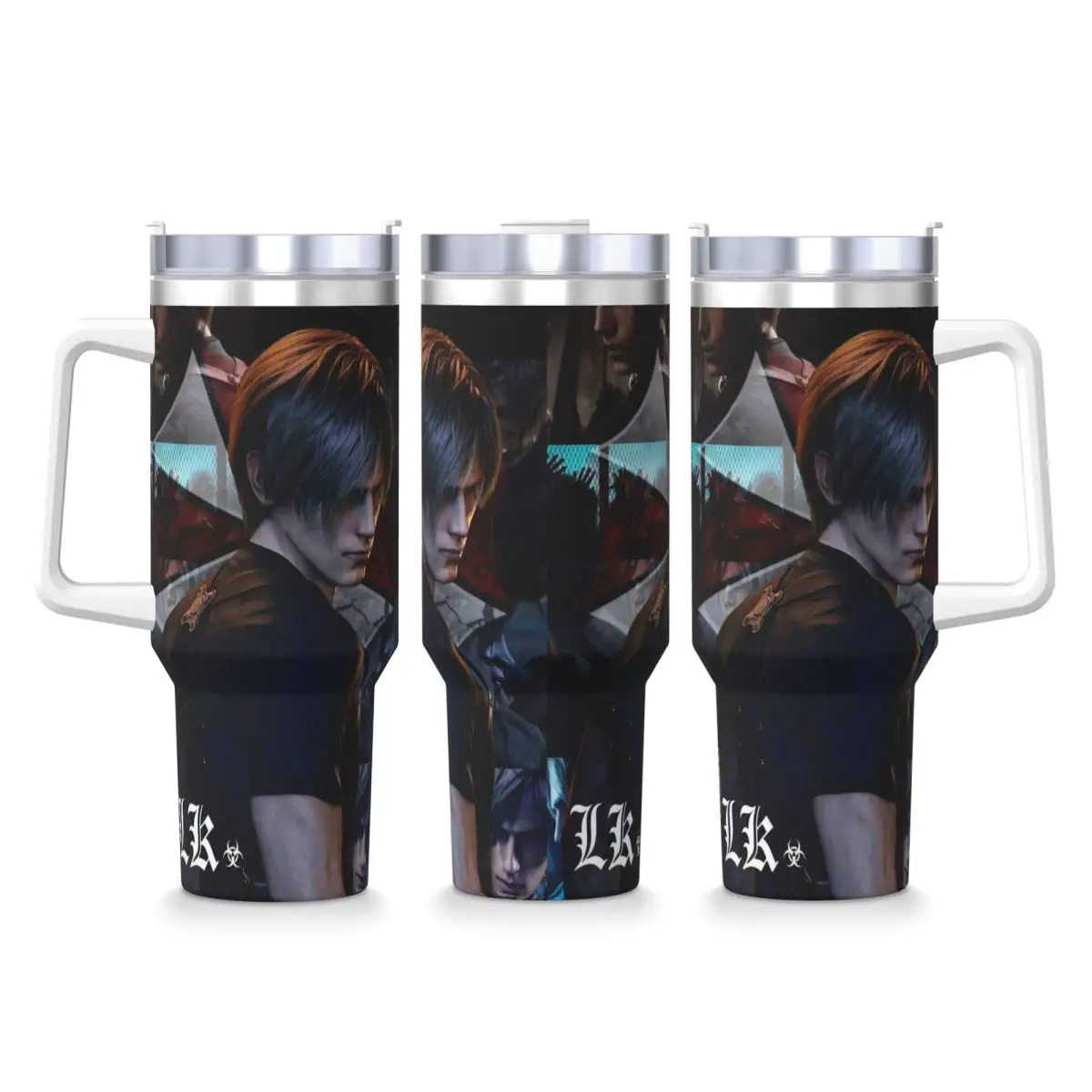 

Leons Kennedy Residents Evils Термокружка из нержавеющей стали для вождения с соломинкой и крышкой Автомобильные кружки Бутылка для холодной и горячей воды