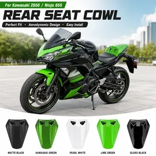 

Motorcycle Rear Passenger Cowl Seat Back Cover　For Kawasaki For Ninja 650 2017-2024 For Kawasaki Z650 2017-2024 Z5A5