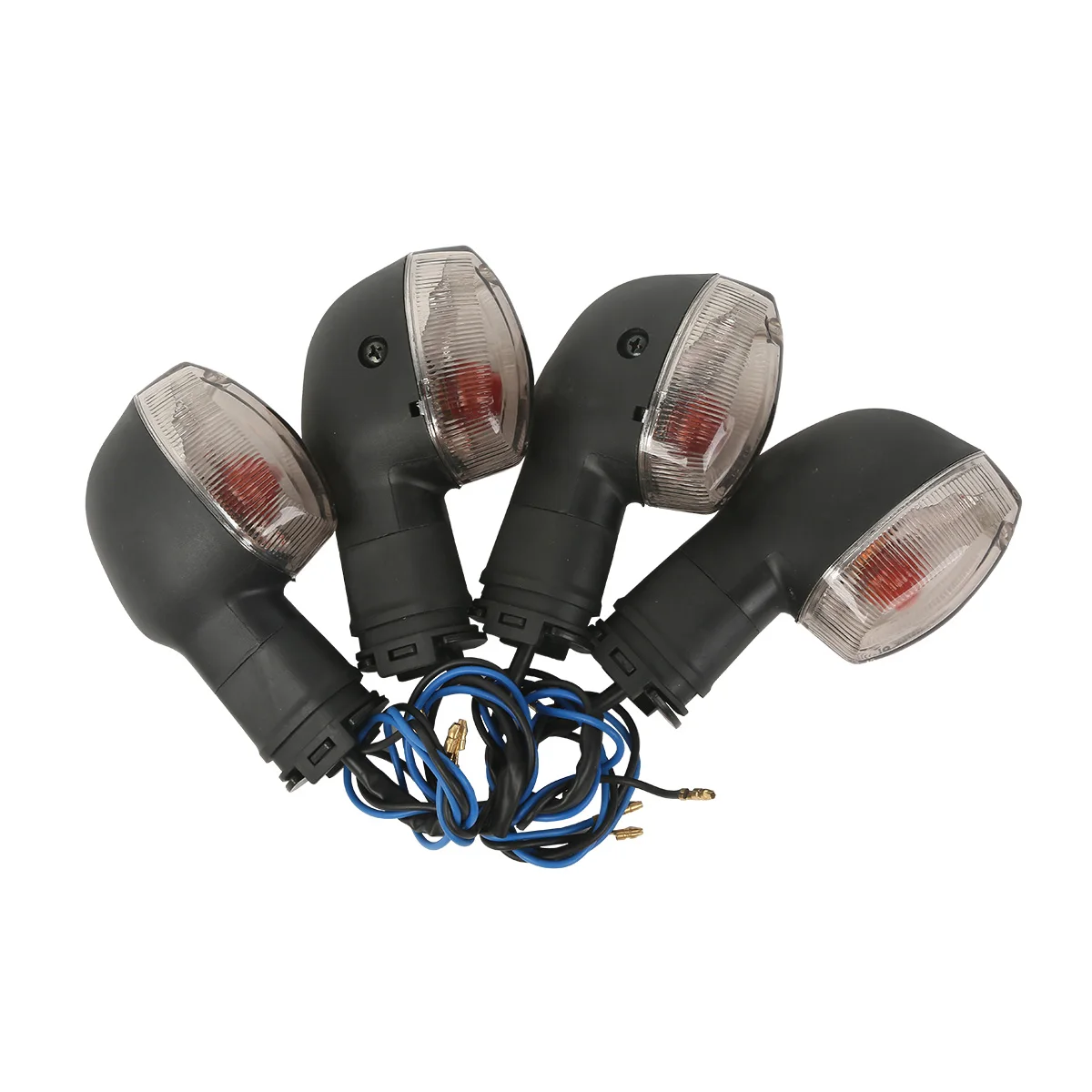 Motorcycle 1Pair/2 Pair Front or Rear Turn Indicator Signal Clear/Orange Lens For YAMAHA YZF R1 R6 FZ1 FZ6 XJ6 ABS plastic