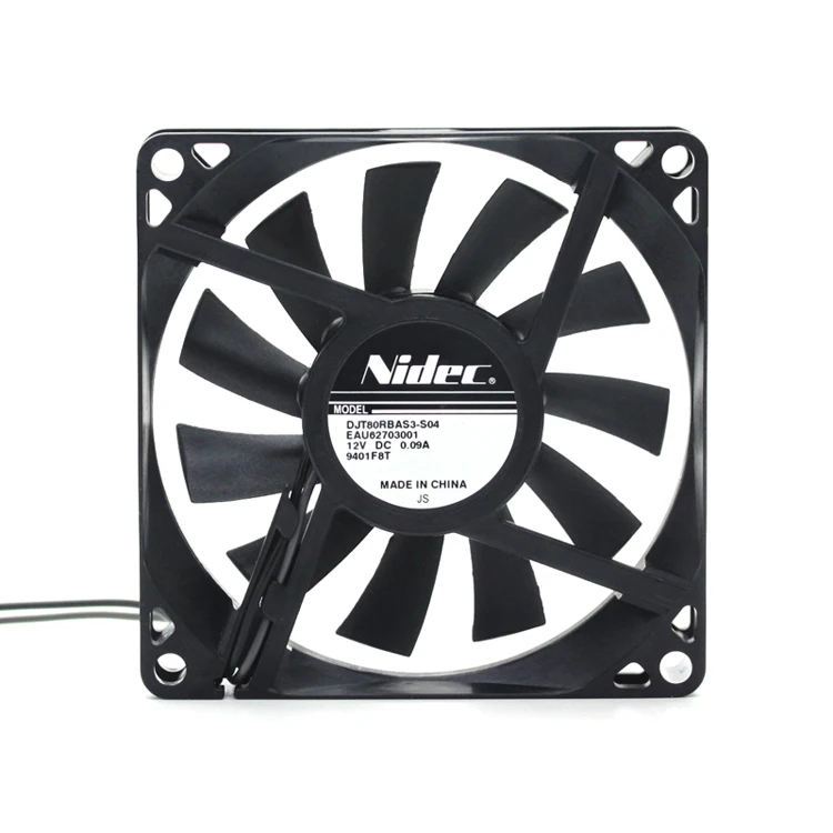 Nidec DJT80RBAS3-S04 DC 12V 0.09A 80x80x15mm 2-Wire Server Cooling Fan