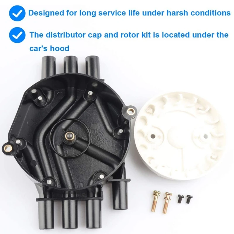 Superior-New Ignition Distributor Cap & Rotor Kit For GMC BLAZER VORTEC 4.3L V6