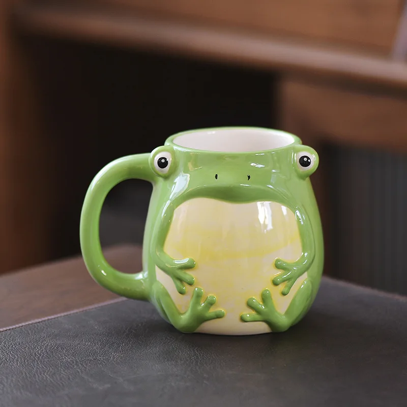 

Cartoon Animal Cup Three-dimensional Ceramic Mug Coffee Mug Frog Hedgehog Cute Children's Breakfast Cup Christmas Gifts
