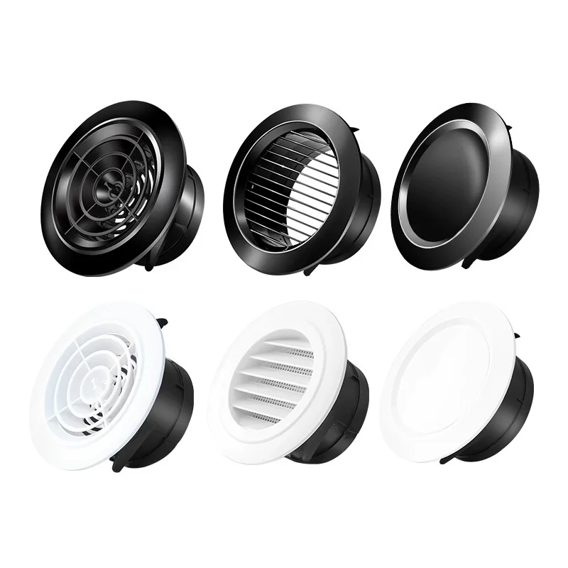 75-200mm ABS Ducting Ventilation Grilles Air Vent Cover Extract Valve Grille Durable Air Circulation Vents Cap Home Dec