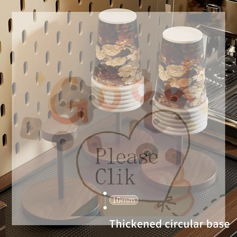 【HG】Walnut Colored Wooden Disposable Paper Cup Holder, Suitable for Household Coffee Corners, Kitchens, and Small Bar Counters
