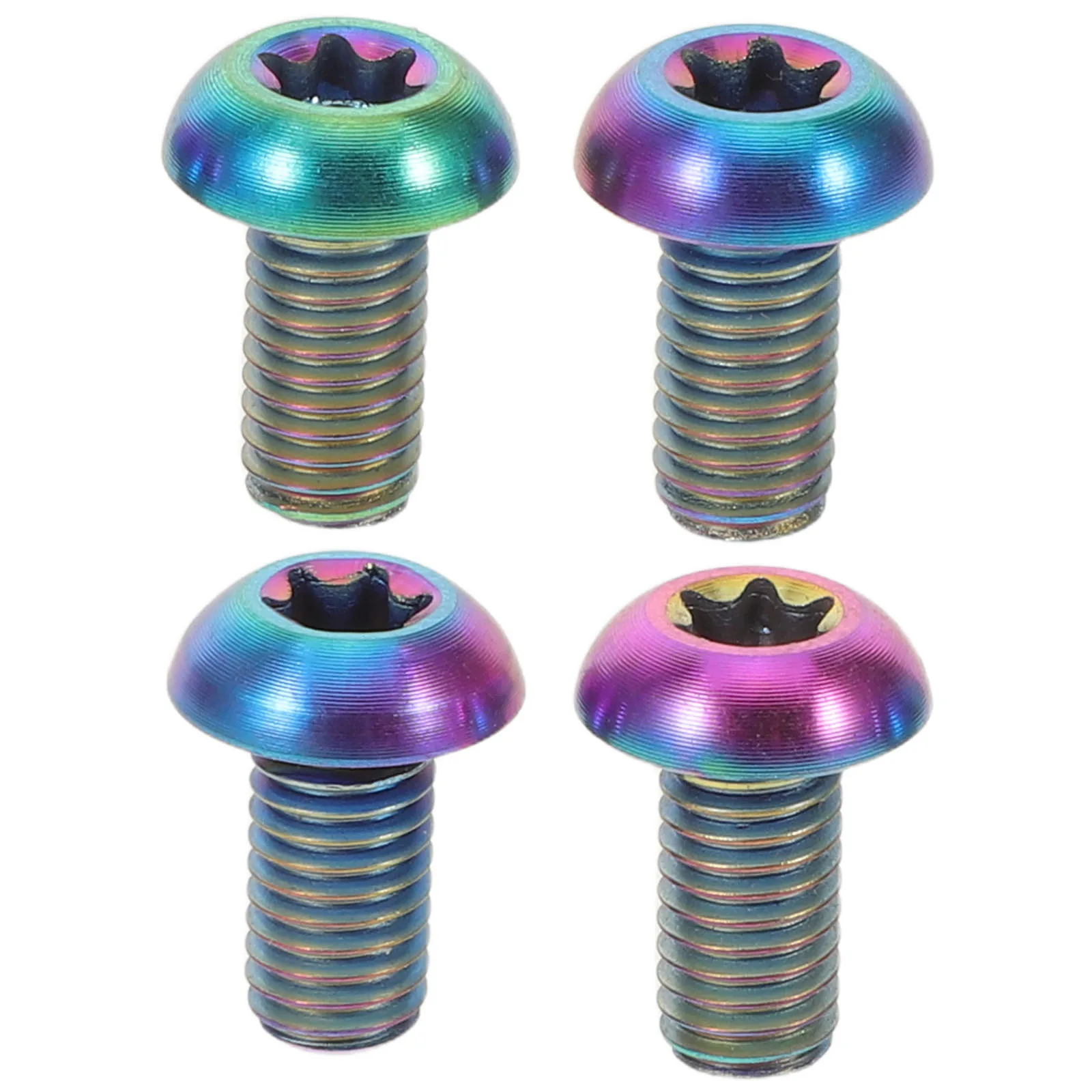 4pcs M5X10 Titanium Alloy Hexagon Socket Bolts For Bicycle Bottle Cage Rustproof Replacement Bike Bolts, Disc Rotor Mount, Water