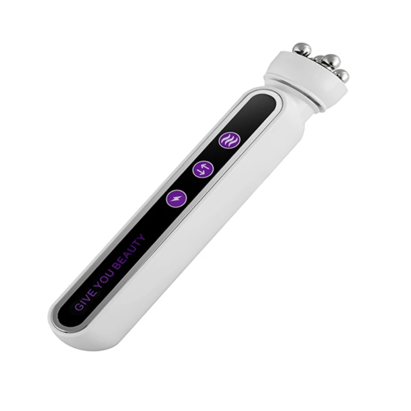 

EMS-массажер для лица с подогревом и LED-фототерапией, вращающийся массажный ролик с функцией нагрева для сужения пор и уменьшения морщин