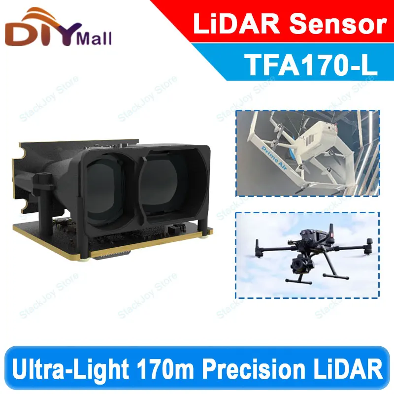 

Benewake TFA170-L LiDAR Sensor 170m Long-Range, High-Precision RS232 Single-Point Laser for Height Measurement UAV Applications