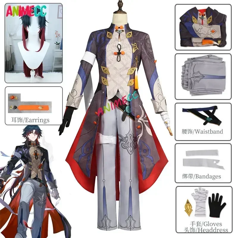 ANIMECC XS-XXL Blade Cosplay Honkai Star Rail Cosplay Kostuum Pruik Anime Game Rollenspel Halloween Party Outfit voor Vrouwen Mannen