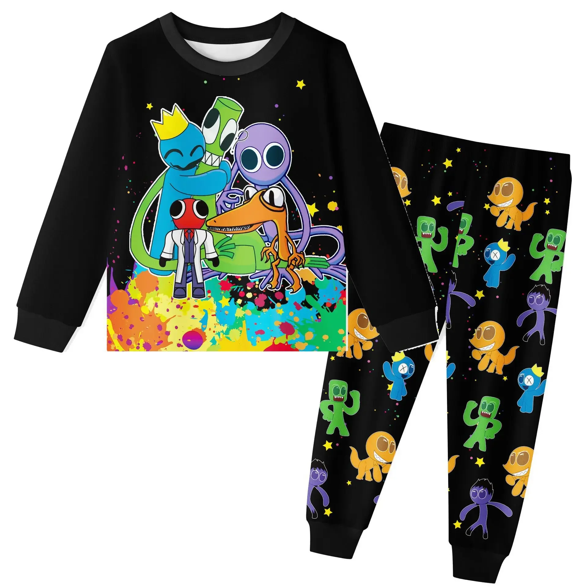 2pcs New ROBLOX Rainbow Friends Men's Baby Autumn/Winter Long Sleeve Set