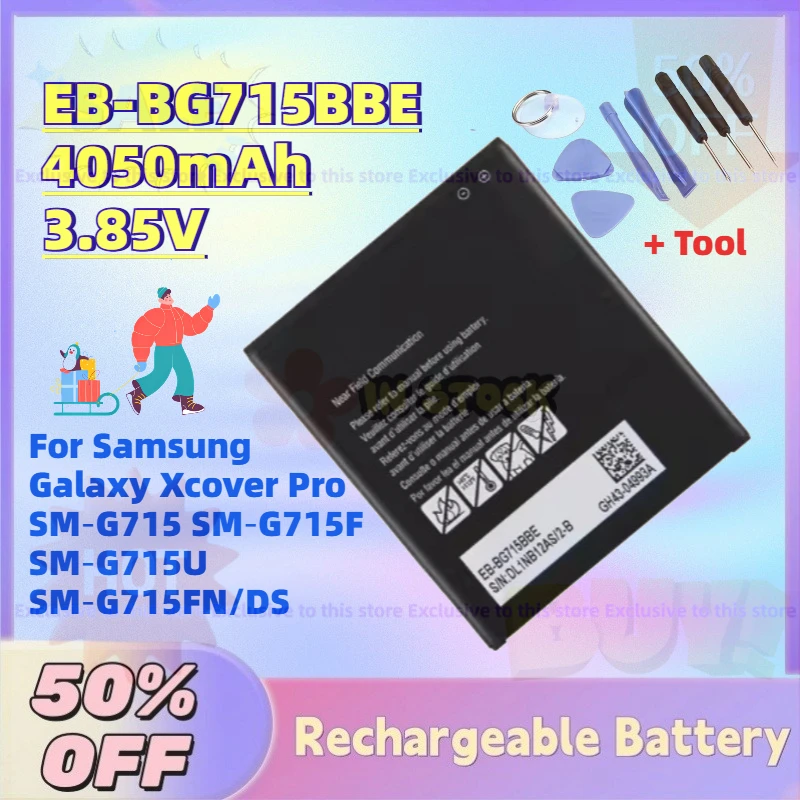 New EB-BG715BBE 4050mAh 3.85V Replacement Phone Battery For Samsung Galaxy Xcover Pro SM‑G715 SM‑G715F SM‑G715U SM‑G715FN/DS