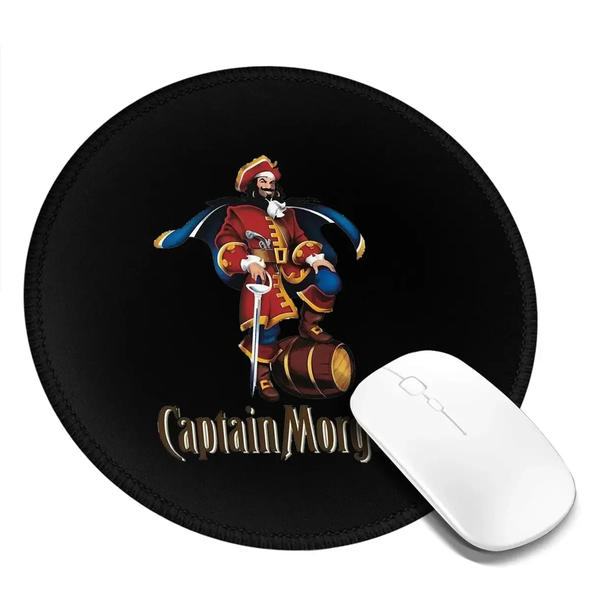 Captain Morgan Round Mouse Pad Computer Keyboard Mouse Mat Gaming PC Desk Mat Office Accessories Table Mats