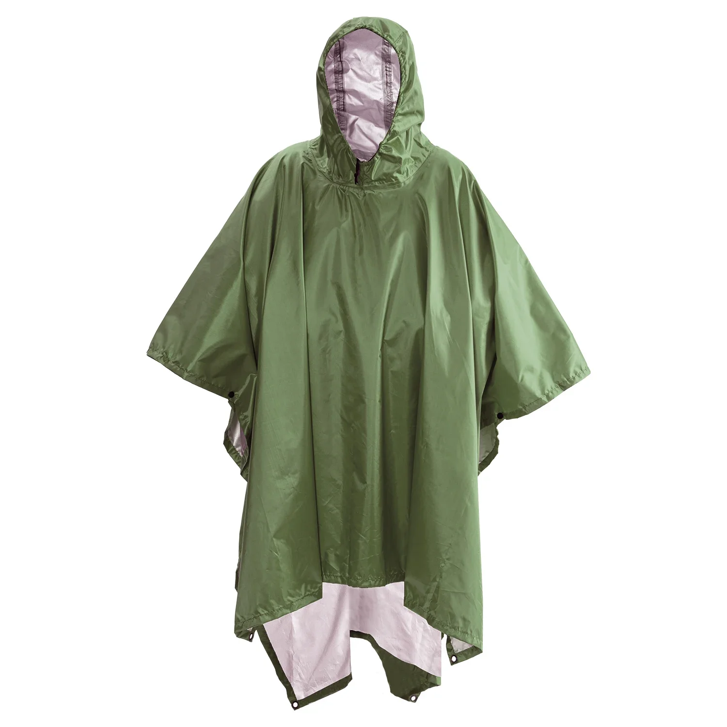 Portable 3 In 1 Rain Coat Hiking Camping Poncho Mat Awning Durable Outdoor Activity Rain Gear Supply