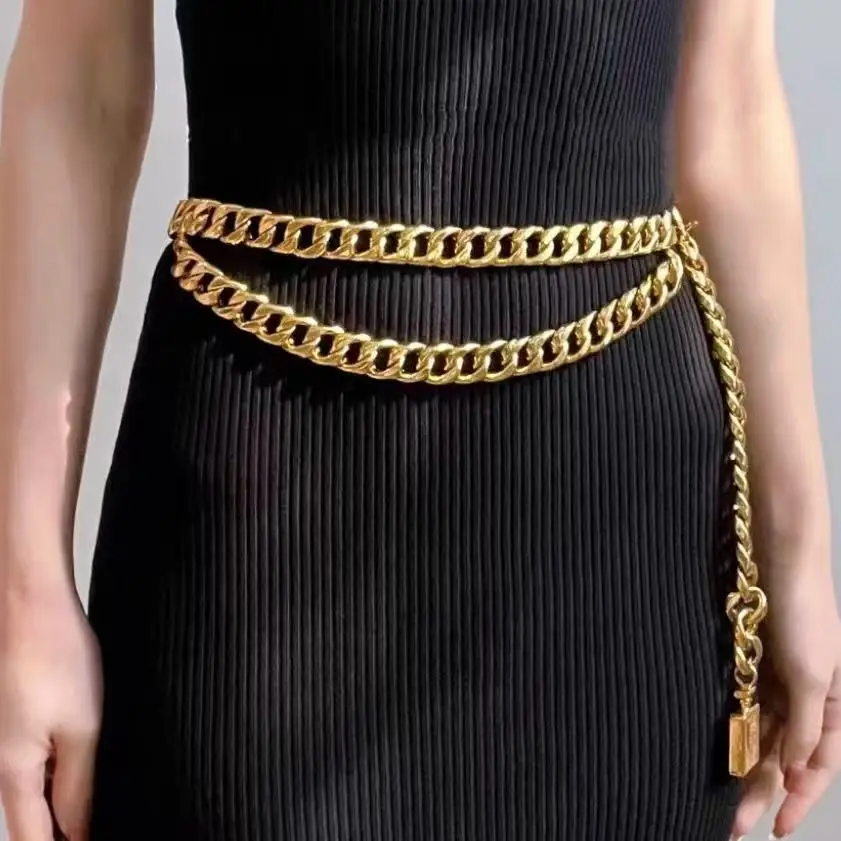 Fashionable Metal Star Chain Waist Chain for Women JK Uniform Skirt Belt Five Pointed Star Pants Chain Korean Style Skirt Belt