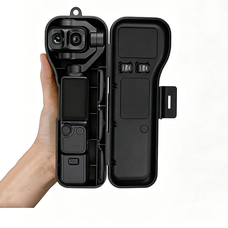 Estojo Portátil Rígido Protetor para Gimbal, Filtro e Punho de 1/4 polegada - Caixa de Armazenamento para Acessórios de Câmera DJI OSMO Pocket 4P