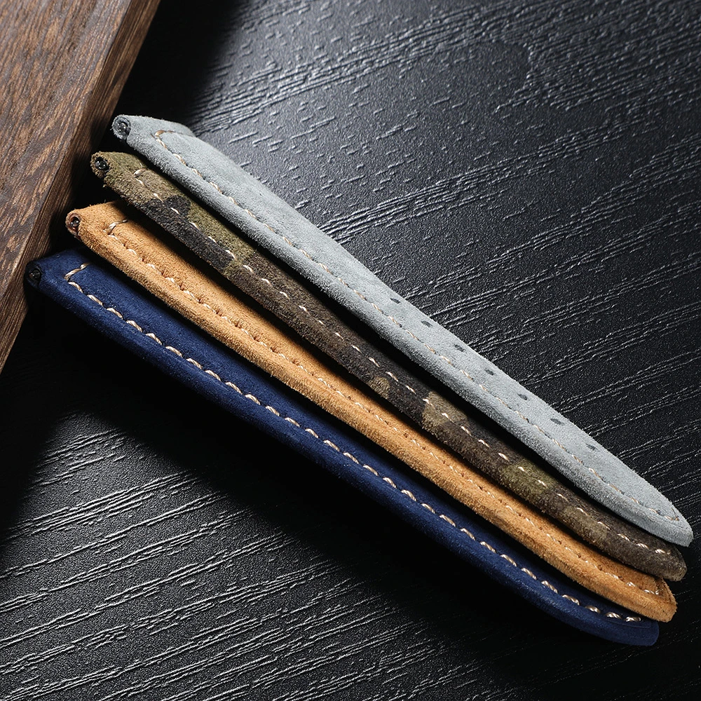 Genuine Suede Watch Strap 22mm - Suede Strap Watch 评论和价格