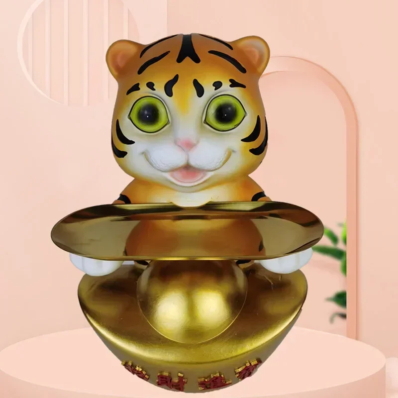 

Tiger tray storage ornaments enter the door living room TV cabinet porch office animal furnishings decorative crafts