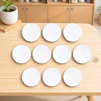 

10Pcs Bacteria Culture Plate Three Compartment Transparent Plastic Petri Dish for Science Biology Microbiology Lab Experiment