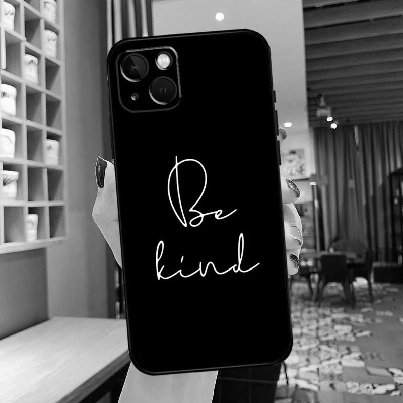 Seja gentil caso de telefone para iphone 13 pro max 16 15 11 12 14 pro max mini xr 15 16 plus 16e capa coque