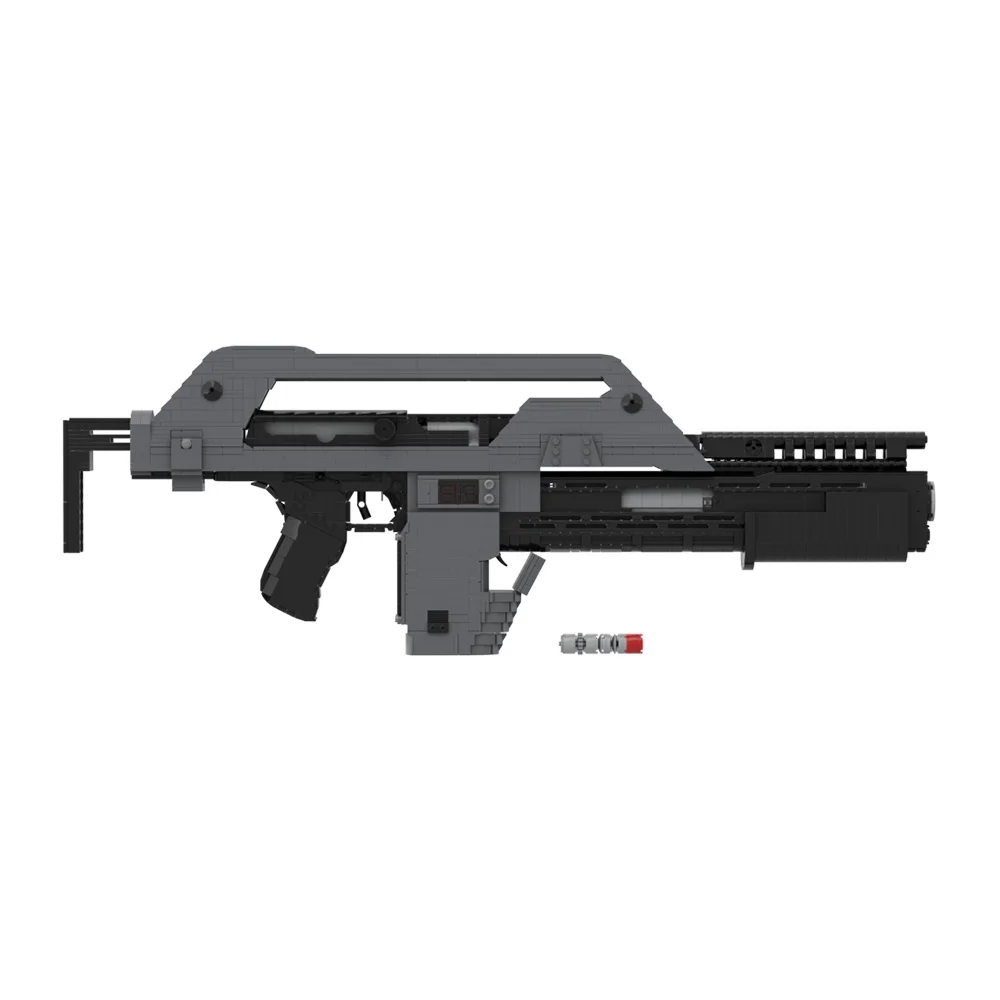 MOC Movie Aliens M41A Pulse Rifle Model Building Blocks 1:1 Replica Air Control Gun Military Weapon Assembly Bricks Toy Gift