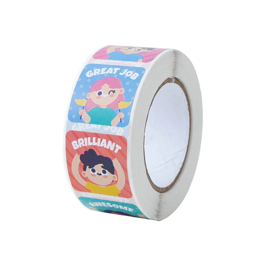 Pegatina de dibujos animados para niños y niñas, pegatinas de recompensa para profesores de escuela, juguete bonito, suministros de papelería,
