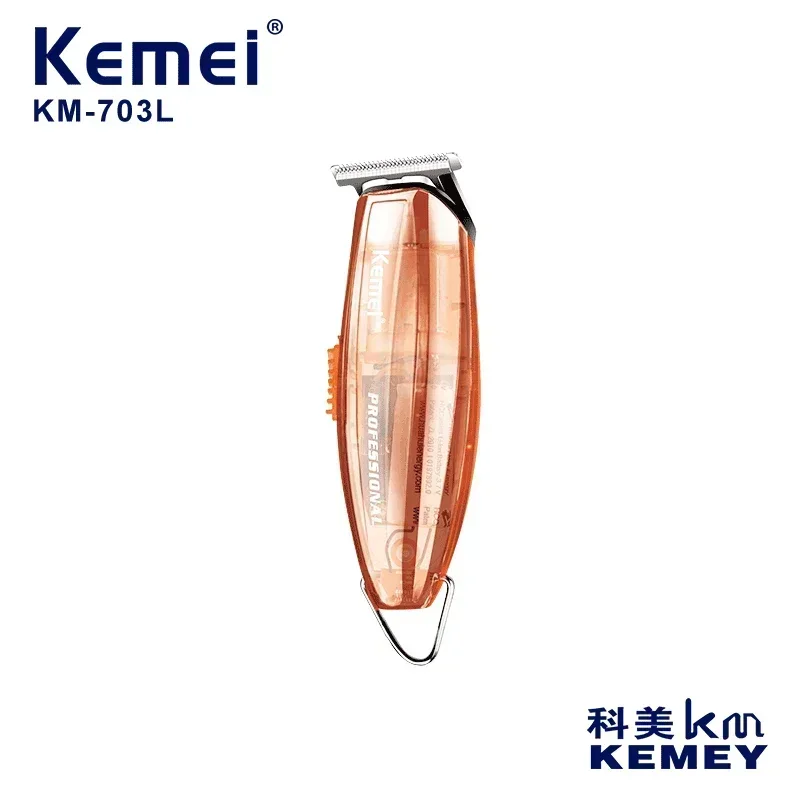 Komei KM-703L Transparent Body Fast Charging Long Range Cordless Professional Hair Clipper