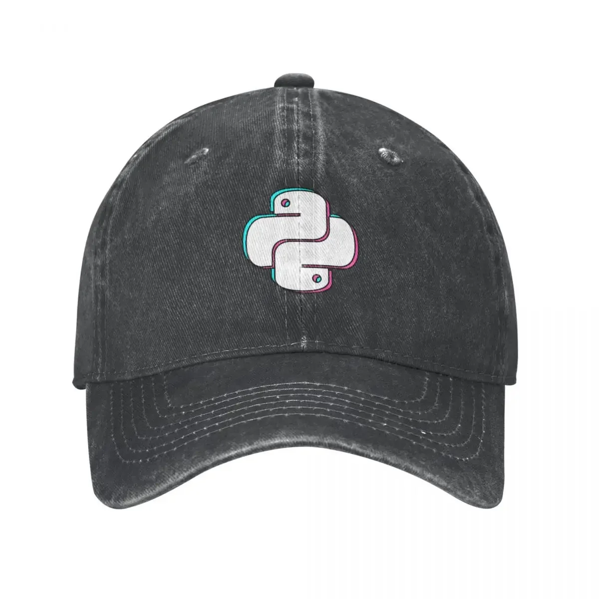 Python Logo Glitch Glitchy Cowboy Hat Fluffy Hat Golf Wear Mountaineering Men Hats Women's