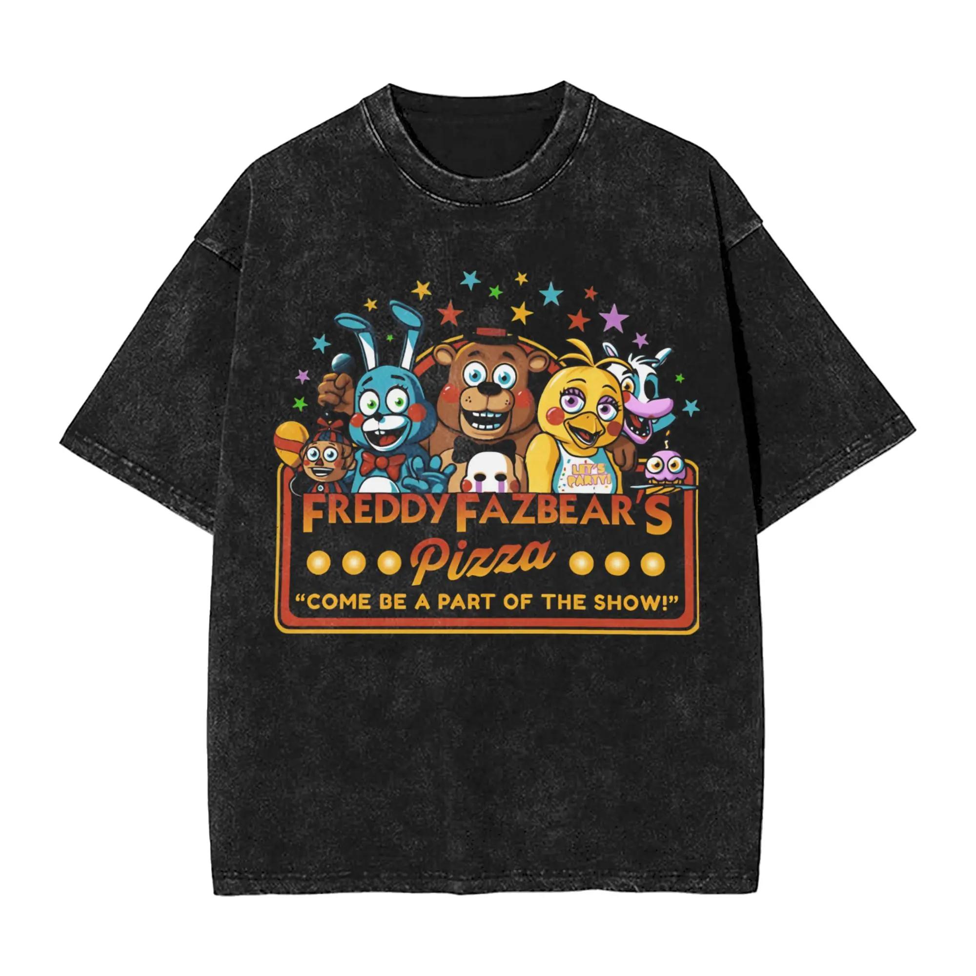 

FNAFs at Freddys T Shirt Summer Game Awesome T Shirts Casual Harajuku Tee Shirt For Man Short Sleeve Custom DIY Clothes
