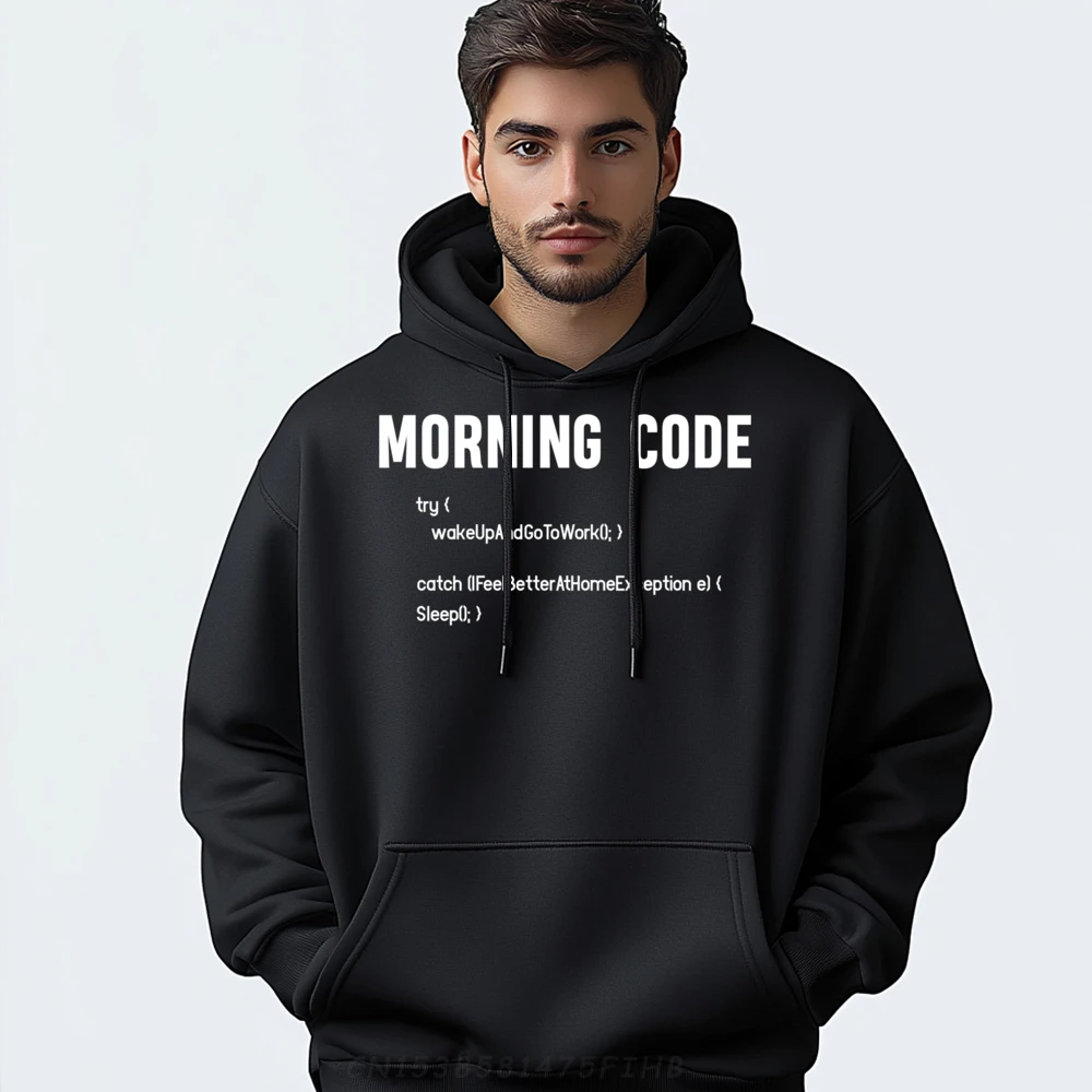 

Morning Code Computer Coding Programmer Meme Mens Korean Fashion Anime St Patrick's Day Man Sweatshirts