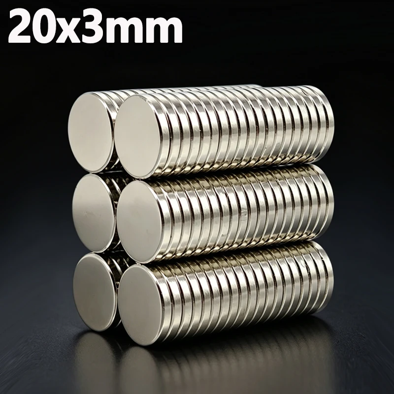 20x3mm Magnet N35 NdfeB Permanent Magnetic Imanes 2/5/10/20/30pcs Round Shape 20*3mm Accessory Strong Neodymium Magnet