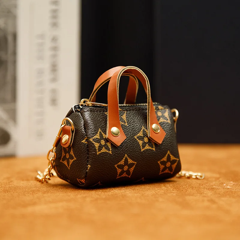 حقيبة كتف صغيرة مطبوعة على شكل وسادة حقيبة سماعة أذن محفظة للعملات المعدنية يمكن أن تحمل سماعات الأذن وأحمر الشفاه والعملات المعدنية السائبة والأشياء الصغيرة #2