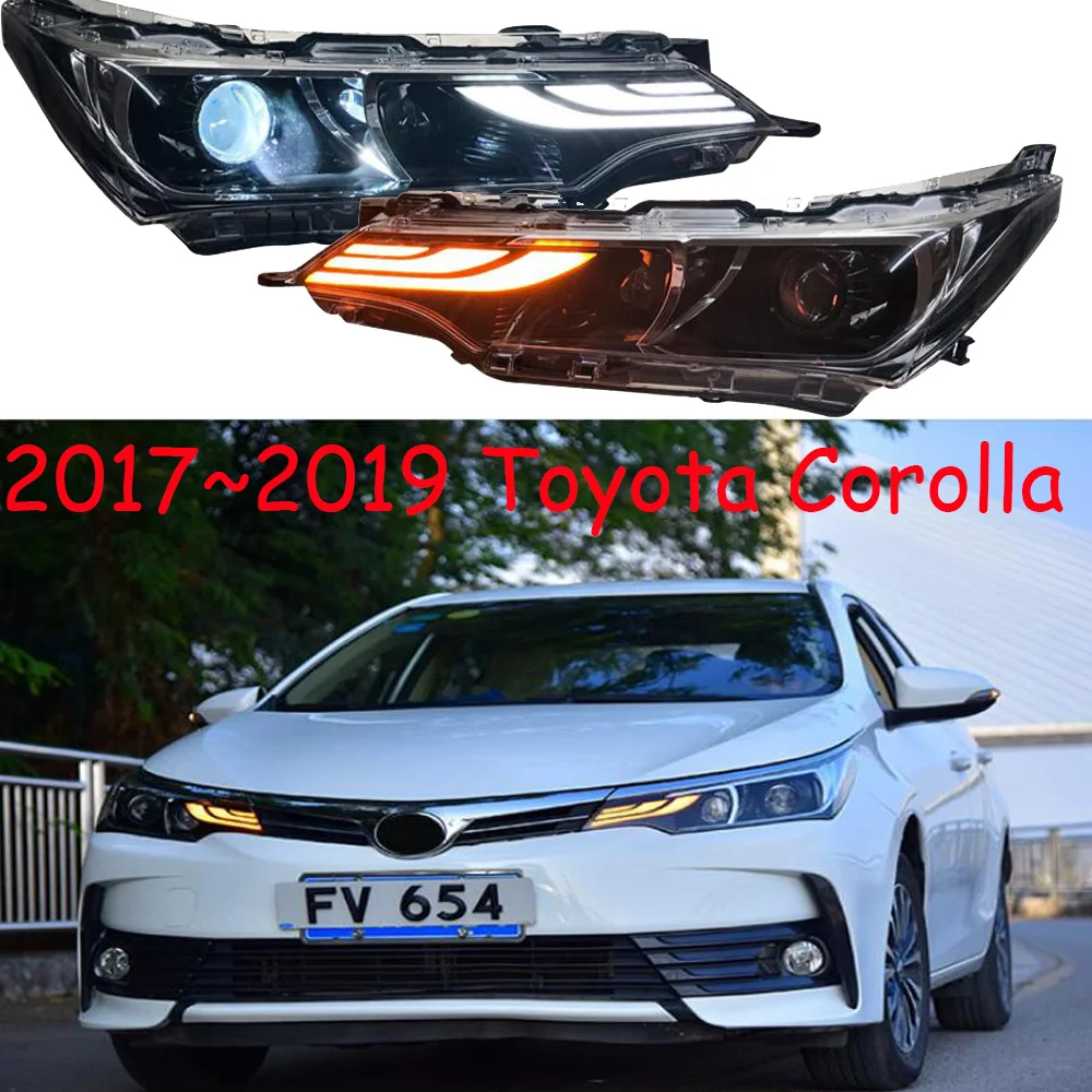 

Car Styling For Corolla Headlight Altis 2017~2019/2014~2015year LED DRL Hid Bulb Bi Xenon Lens High Low Beam Parking Fog Lamp