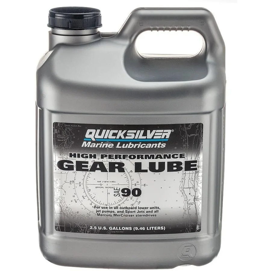 

Высокопроизводительная смазка передач SAE 90 для подвесных двигателей Mercury и Sterndrives MerCruiser 2,5 галлона