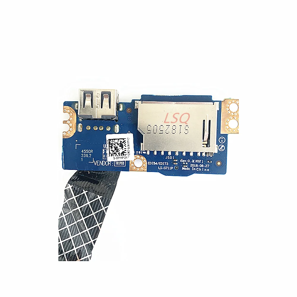LS-G711P For Dell Vostro 3482 USB Card Reader IO Board SD Card Reader IO Circuit Board With Cable CN-08W6F5 8W6F5 100% Test OK
