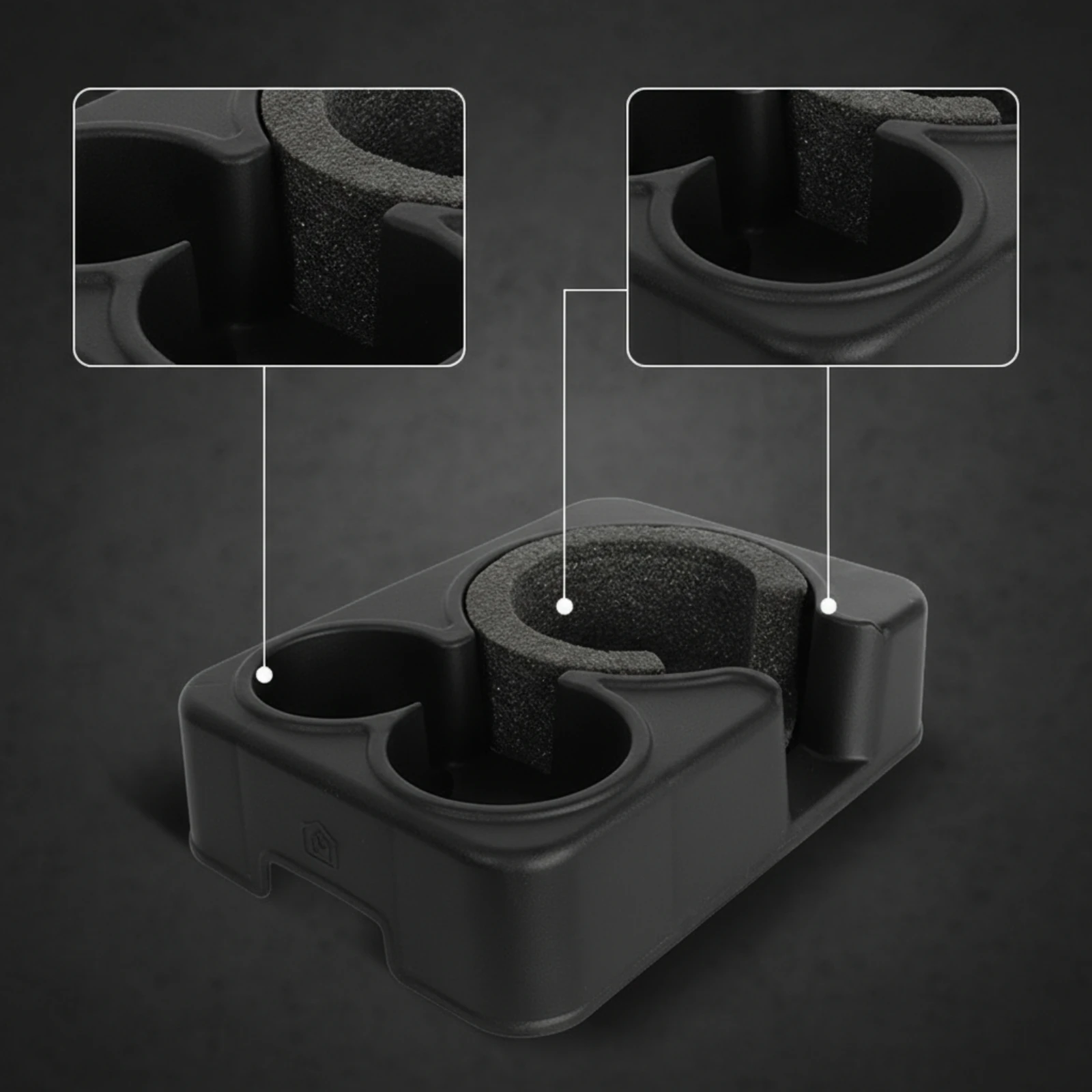 Car-Mounted Electric Kettle Holder Molded Car Kettle Fixing Base Cushioned Slim for Road Trips, Outdoor Travel