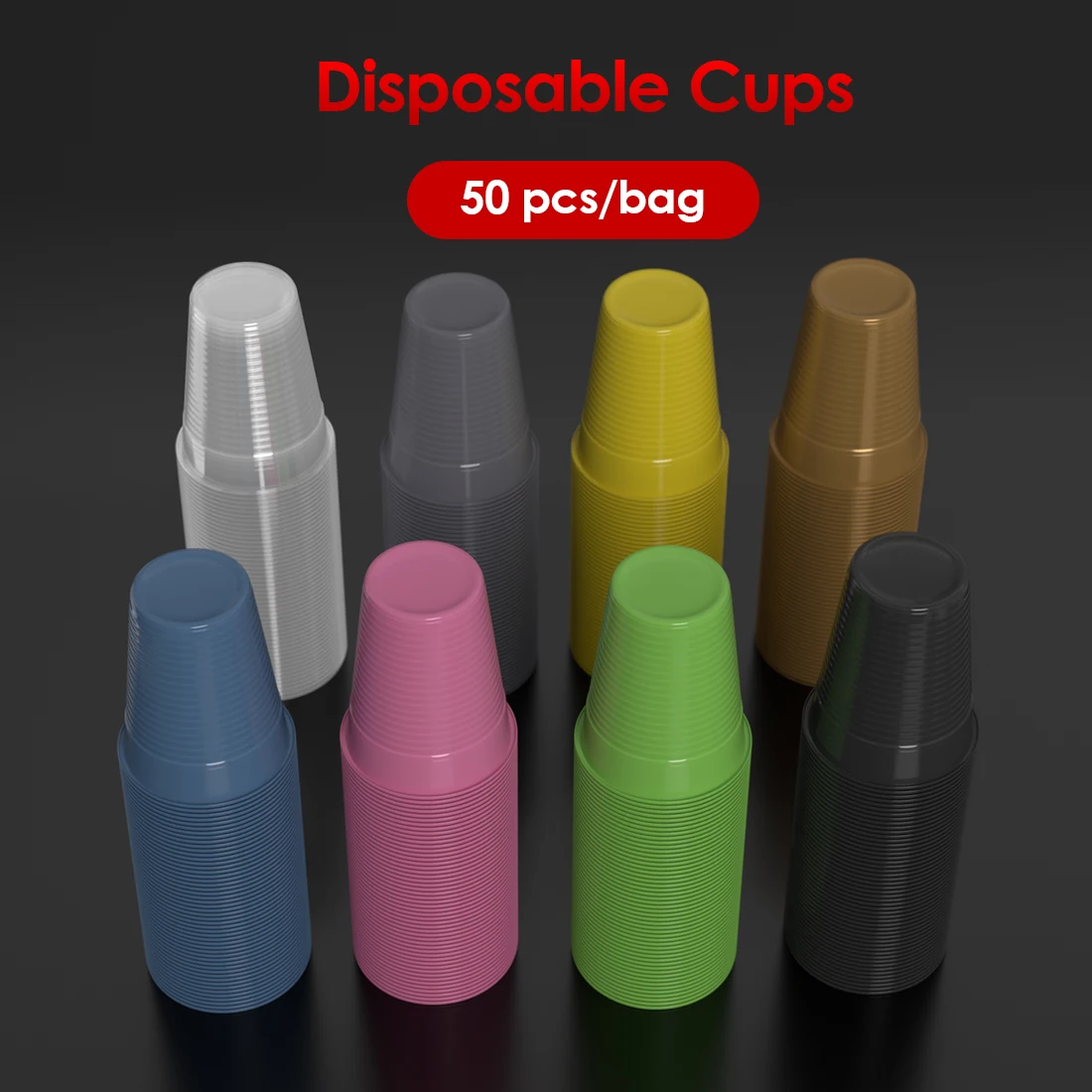 200ml Food Grade PP Tattoo Pigment Mix Cup Heat Resistant Odorless Stackable Disposable Cup 50Pcs Multi Color For Studio Paintin