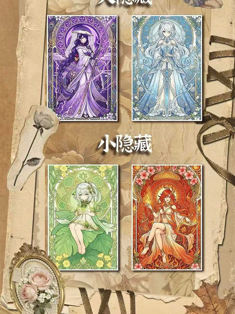 2026 New Genshin Impact Cards Acrylic Art Board Shikishi Cards Full Case Bulk Wholesale One Case Full Set Finish