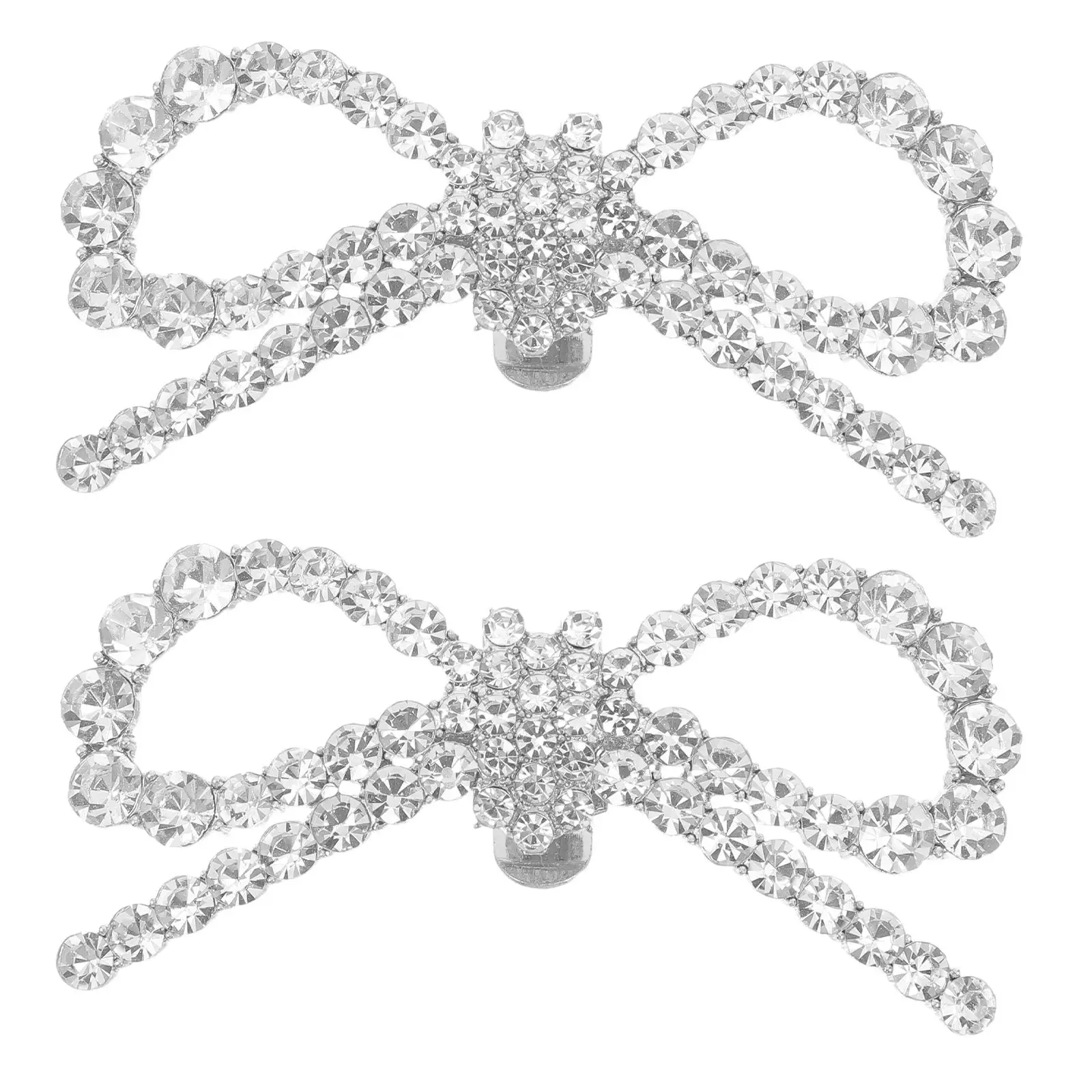

1 Pair Wedding Shoe Buckles Bows Clip Rhinestone Decorative Accessories Detachable Heels Bride Shoe Clips Elegant charms shoe