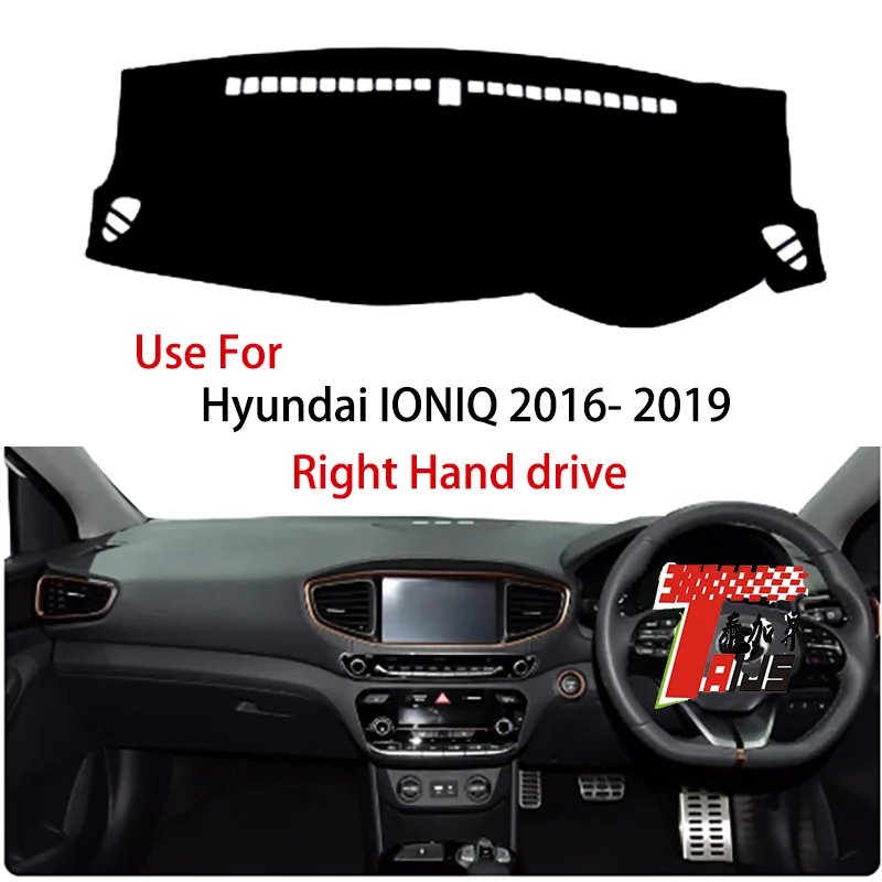 

TAIJS factory high quality Flannel dashboard anti-dirty leather cover for Hyundai IONIQ 2016-2019 Right-hand drive