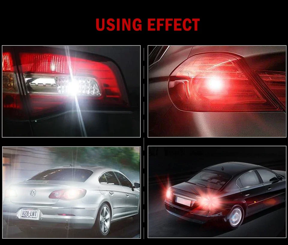 1X Ba15s 1156 Led P21W Vehicle Reverse Turning Instructions Lamp 6 Filament Chip Car Light Bulb S25 Auto White RED 12v 6000K