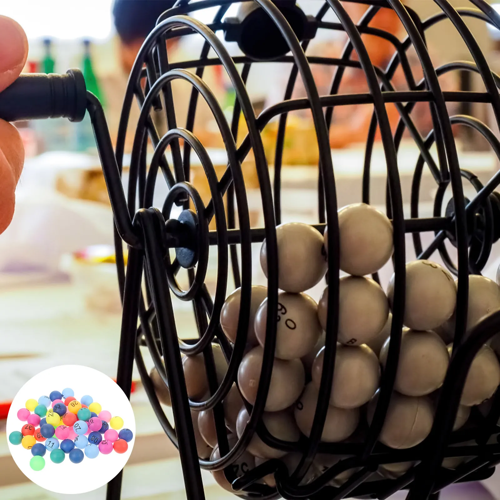 

Набор прочных цветных лотерейных шаров из полипропилена с номерами для розыгрышей, игр и мероприятий