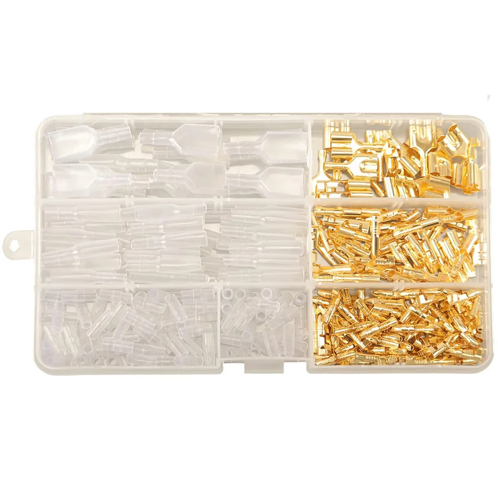 320Pcs 3.5/3.9mm Bullet Connectors Kit, Male Female Quick Disconnect Wire Terminals with Insulating Sleeves & Storage Box