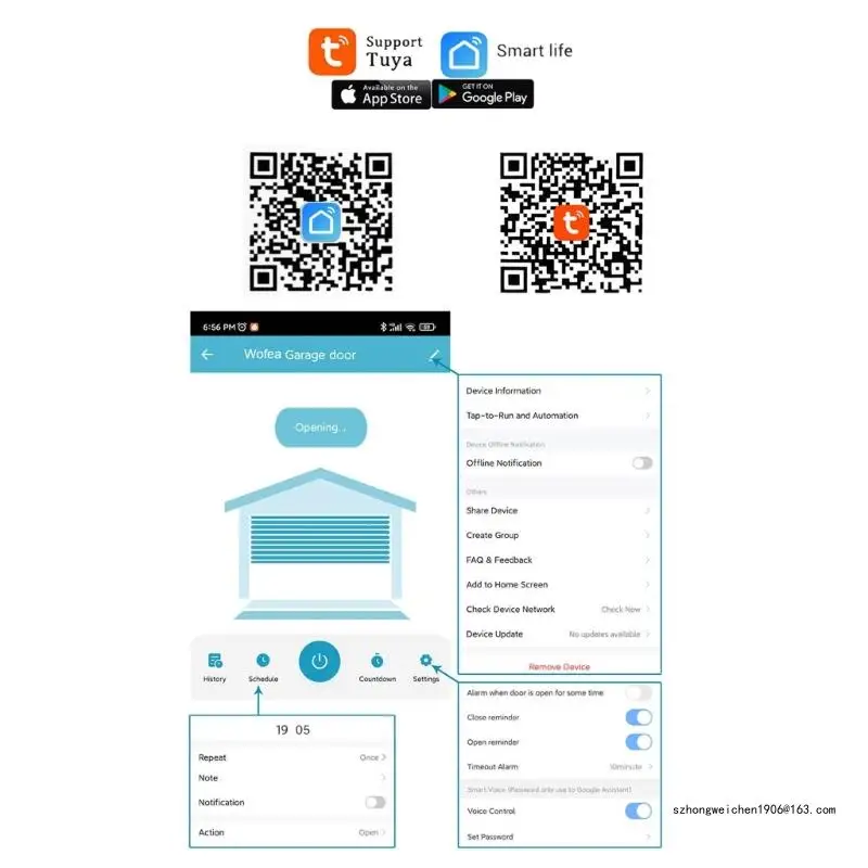 28GF Drahtloser Garagentoröffner Echtzeitüberwachung Garagentoröffner-Controller