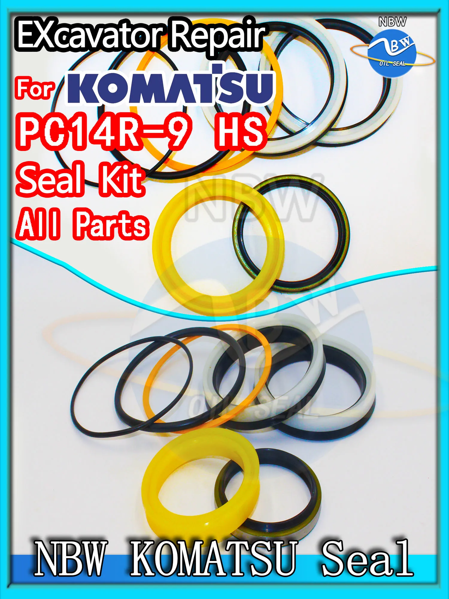 

For KOMATSU PC14R-9 HS Excavator Oil Seal Kit High Quality Repair PC14R 9 HS Engine O-ring Cylinder BOOM ARM Bucket Hydraulic