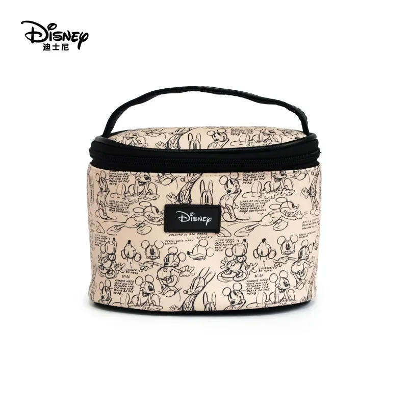 Disney Mickey Mouse portable cosmetic make up bag multi-purpose storage coin PU purse handbag cartoon Minnie Makeup PU storage