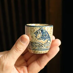 Japanese-style ceramic antique white wine cup sake set home retro coffee cup wine pot shochu classical cup