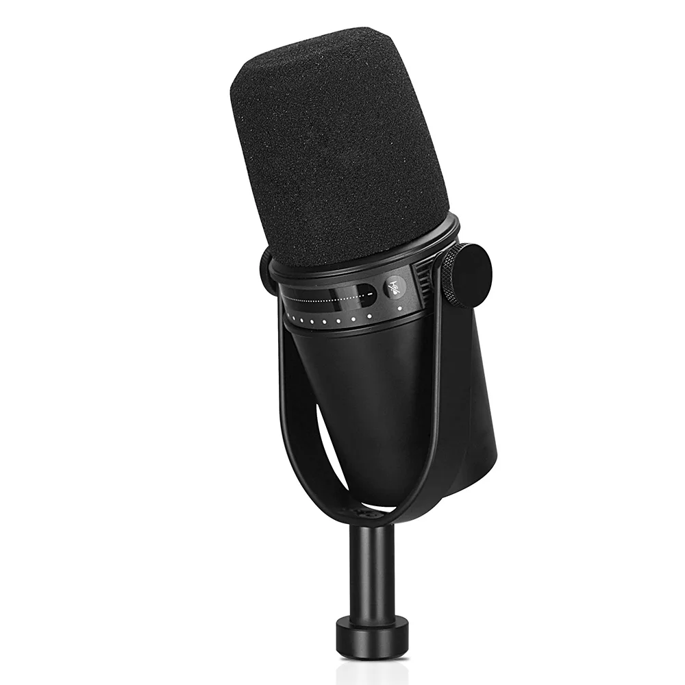 Pro Live Stage Recording Podcasting Cardioid Studio Microphone SM 7B MV7 Dynamic Mic Selectable Frequency Noise Cancelling USB