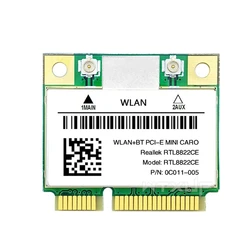 RTL8822CE 1200Mbps 2.4G/5Ghz 802.11AC Wifi Card Network Mini Pcie Bluetooth 5.0 Support Laptop/PC Windows 10/11