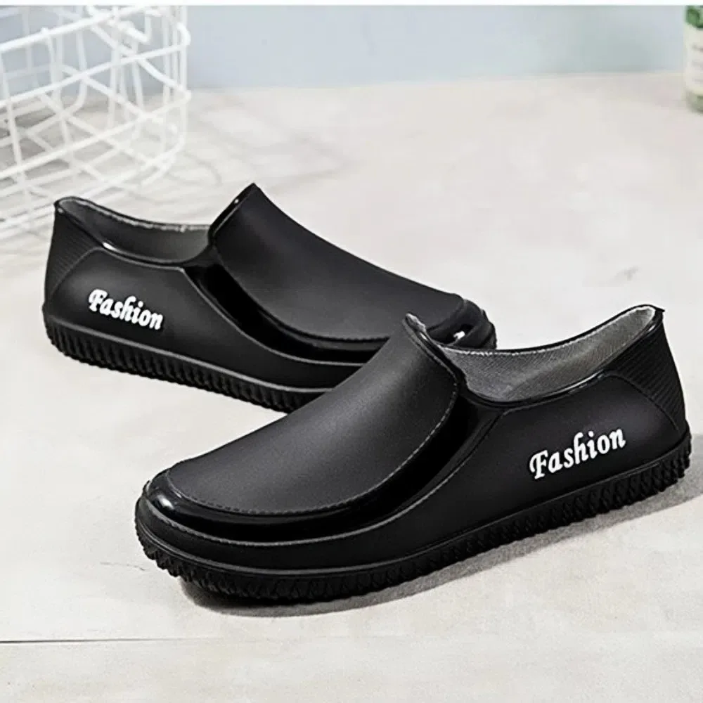 Neue Wasserdichte Damen-Regenschuhe mit Flachem Boden, Rutschfeste Regenstiefel für Frauen, Niedrige Damenschuhe für Küche, Autowäsche und Arbeit – Detail 10