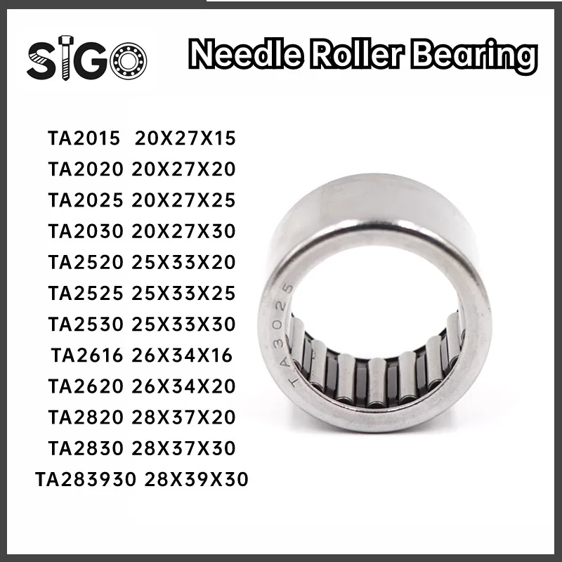 2PCS Bearing Perforated, Stamped Needle Roller Bearing TA1525 1612 1616 1620 1715 1720 1725 1813 1815 17*24*20mm