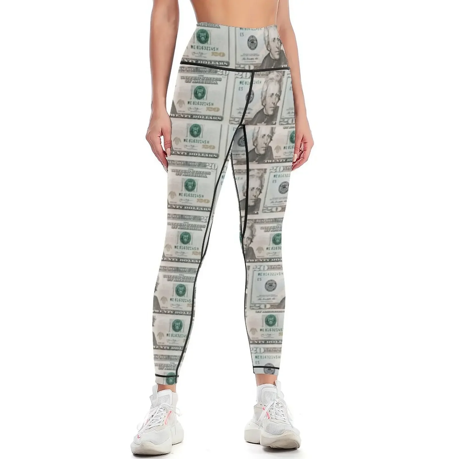

Money Pattern $20 Dollars USD Leggings Legging sexy woman sporty woman push up joggers for Women sportwear Womens Leggings